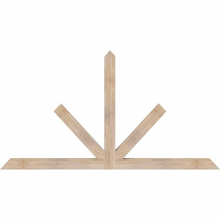 Ekena Millwork Saratoga Smooth Timber Gable Bracket, Douglas Fir, 72"W x 39"H x 3 1/2"D x 3 1/2"F, 13/12 Pitch GBW072X39X0404SAR00SDF
